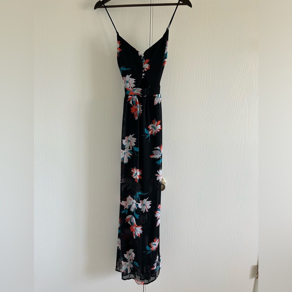 Candie's Black Floral Maxi Dress